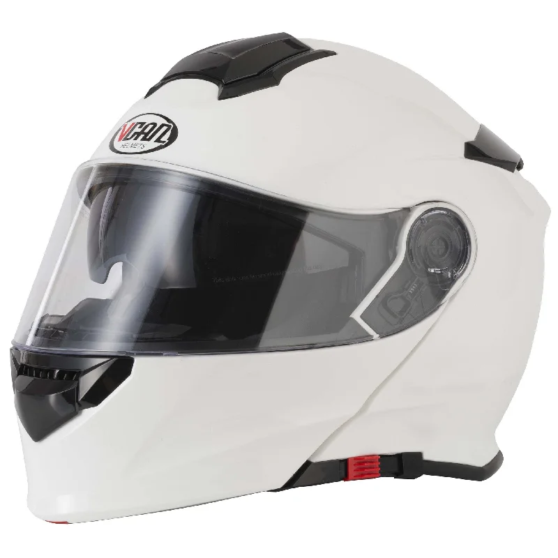 Vcan V271 Flip Front Helmet - White