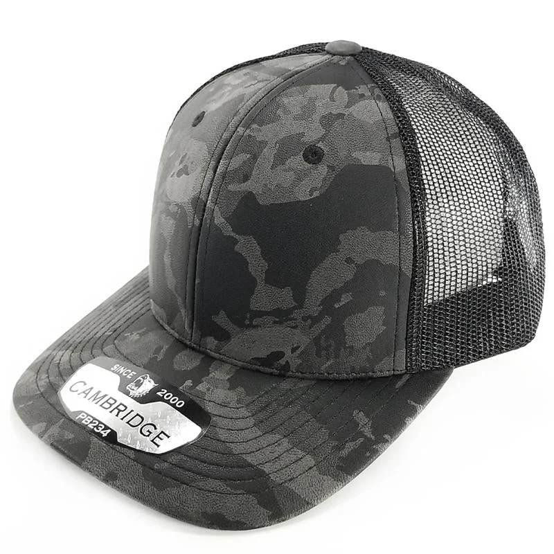 PB234 CAMBRIDGE MESH TRUCKER HAT [BLK/BLK]