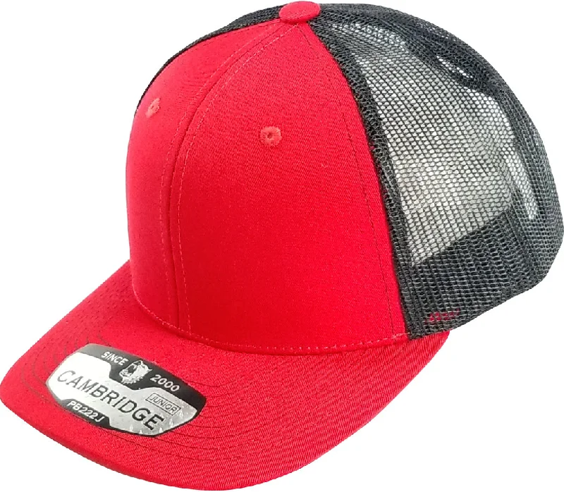 PB222J KIDS TRUCKER HAT [RED/BLACK]