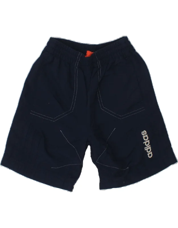 ADIDAS Baby Boys Graphic Sport Shorts 18-24 Months Navy Blue Polyamide