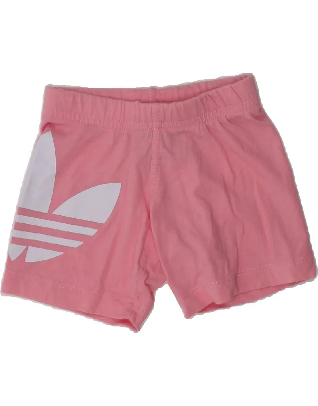 ADIDAS Baby Girls Graphic Sport Shorts 3-6 Months Pink