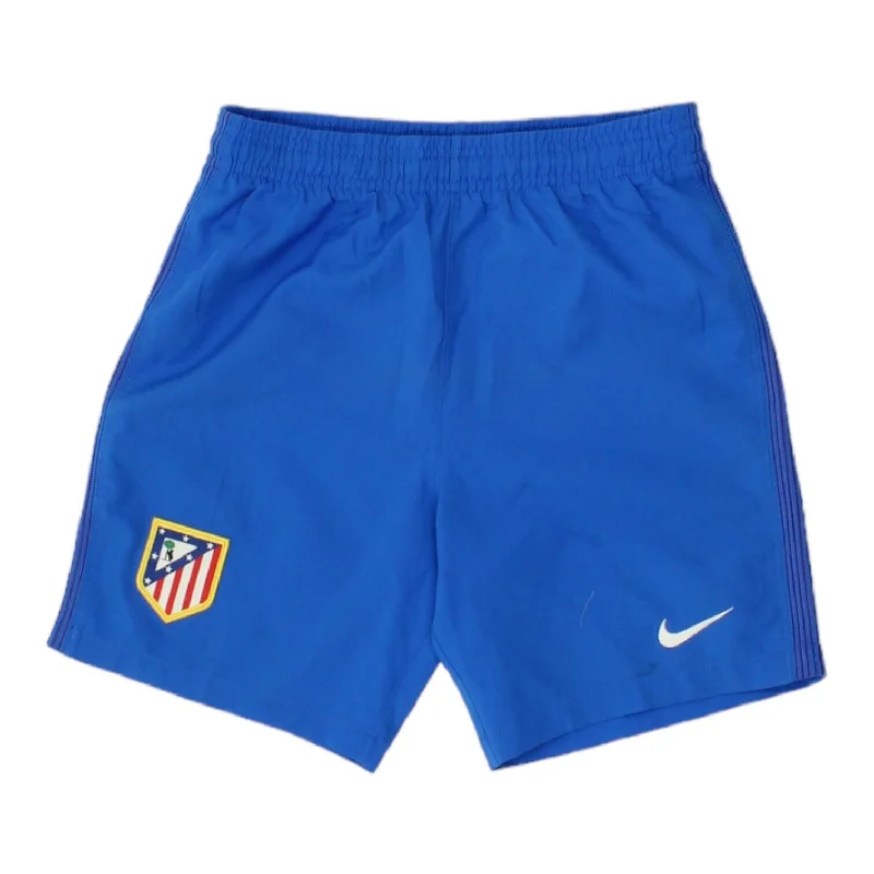 Atlético Madrid Nike Boys Blue Shorts | Spanish Football Kids Sportswear VTG