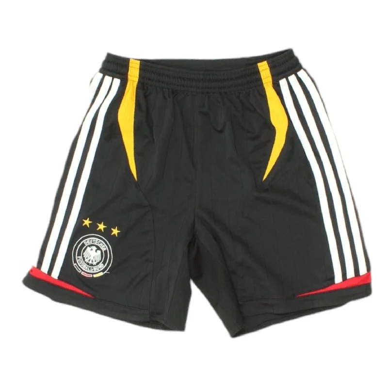 Germany Football Kids Black Adidas Shorts | Y2K Boys Sportswear VTG