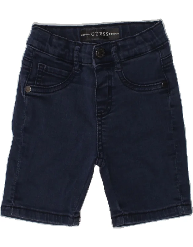 GUESS Baby Girls Denim Shorts 12-18 Months W16 Navy Blue Cotton