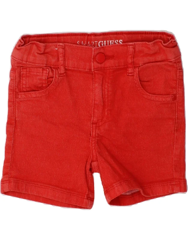 GUESS Girls Denim Shorts 5-6 Years W22 Red Cotton