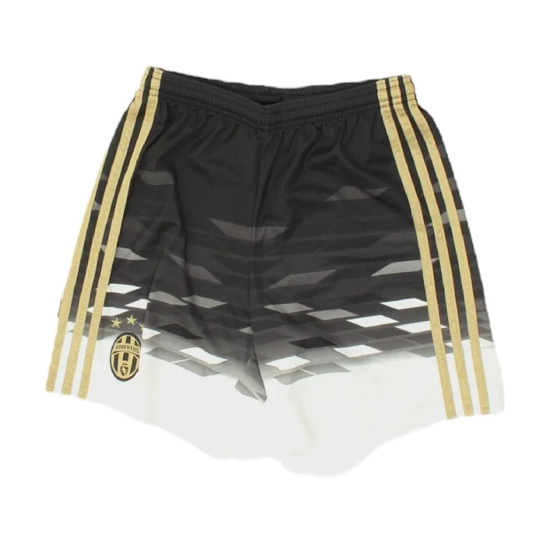 Juventus Kids Black White Adidas Third Shorts | Football Boys Sportswear VTG