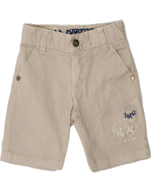 LA MARTINA Baby Boys Graphic Chino Shorts 18-24 Months W18 Grey Cotton