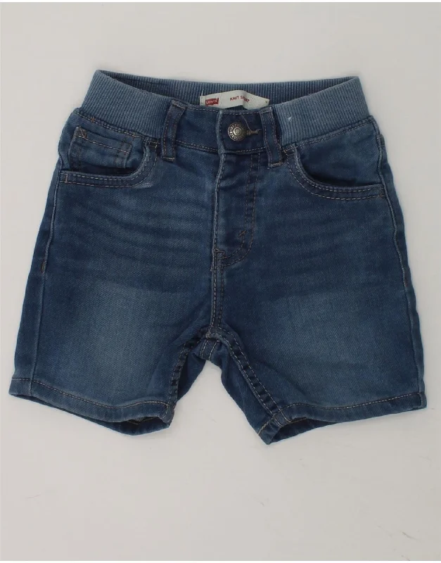 LEVI'S Baby Boys Knit Short Denim Shorts 18-24 Months W18  Navy Blue