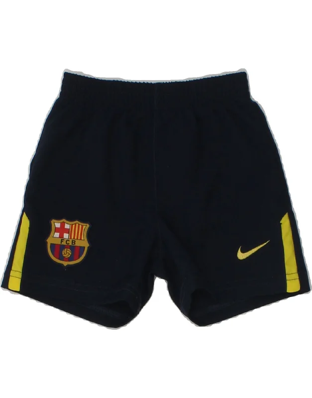 NIKE Baby Boys FCB Graphic Sport Shorts 3-6 Months Navy Blue Polyester