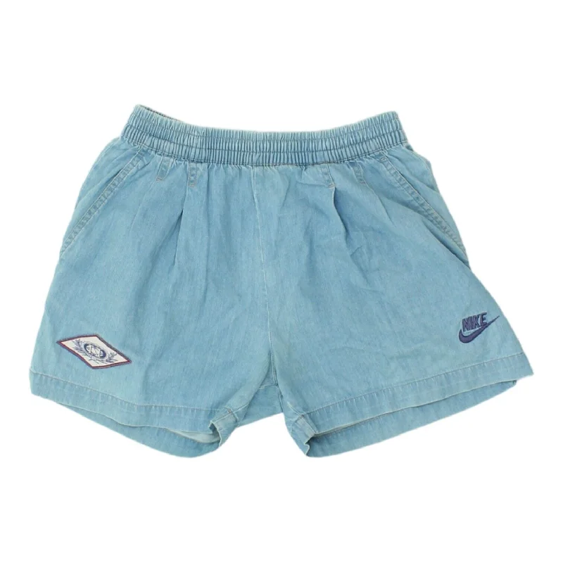 Nike Boys Blue Cotton Shorts | Vintage 90s Kids Retro Sportswear VTG