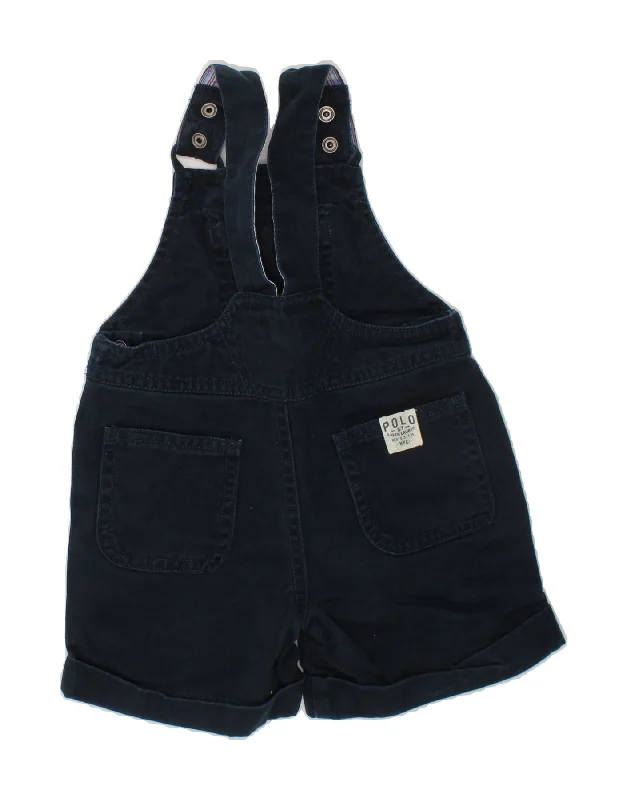 POLO RALPH LAUREN Baby Girls Dungarees Denim Shorts 6-9 Months W20 Blue