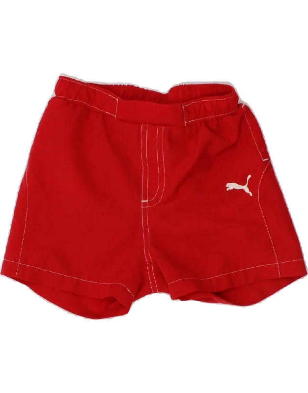 PUMA Baby Boys Sport Shorts 9-12 Months Red Polyester