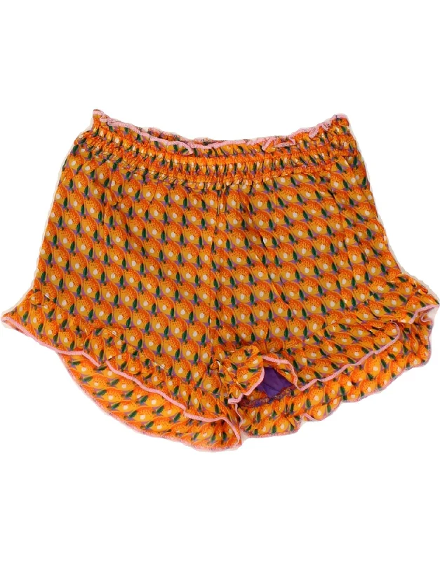 SCOTCH & SODA Girls Abstract Pattern Casual Shorts 11-12 Years W24 Orange