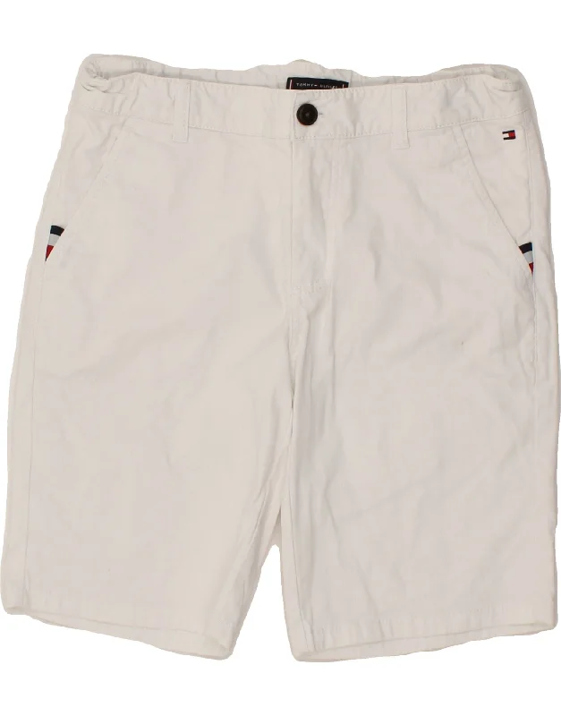 TOMMY HILFIGER Girls Chino Shorts 13-14 Years W28 White Cotton